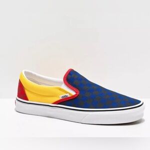Vans Classic Slip-On OTW Rally Sneaker multi color checker size 5.5 men red blue